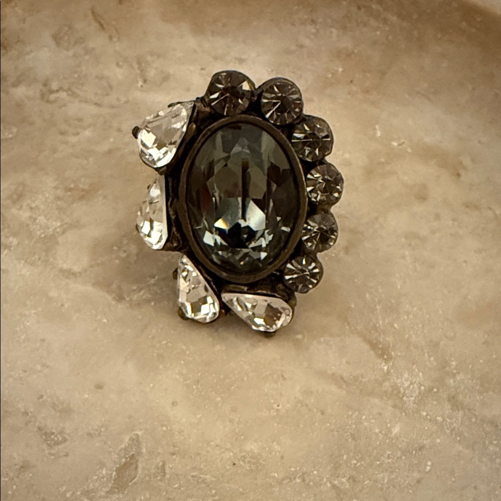 Elegant Crystal Statement Ring - image 1